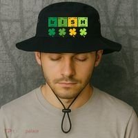 Funny St Patricks Day Science Teacher Irish Chemistry Bucket Hat thumb 2