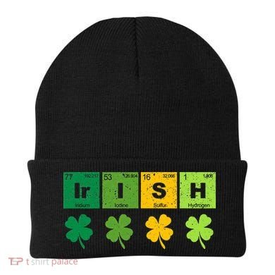 Funny St Patricks Day Science Teacher Irish Chemistry Beanie