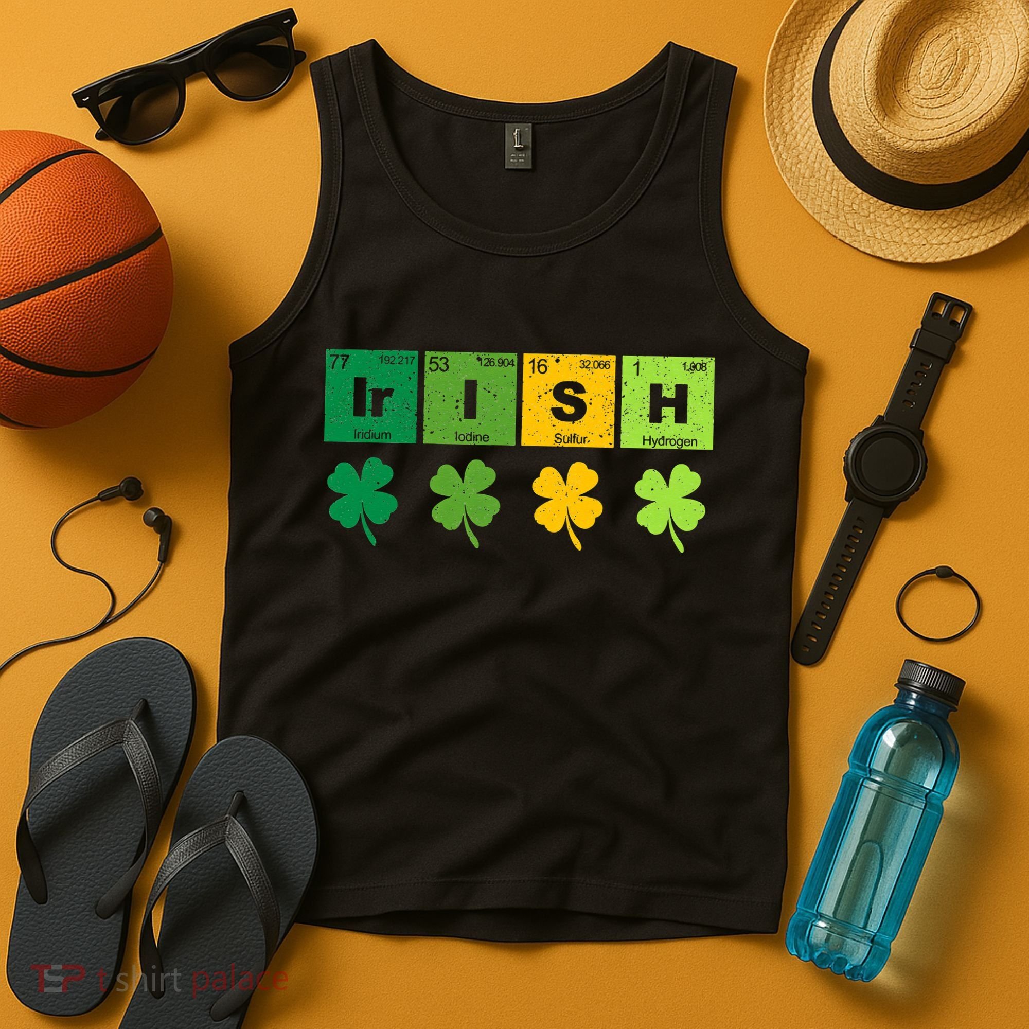 Funny St Patricks Day Science Teacher Irish Chemistry Tank Top