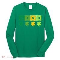 Funny St Patricks Day Science Teacher Irish Chemistry Long Sleeve Shirt thumb 0