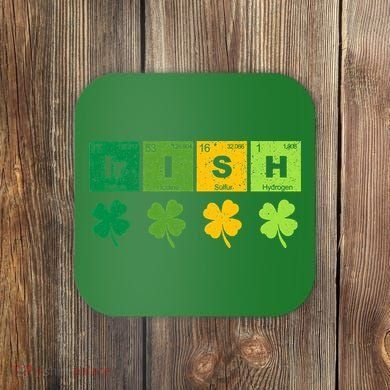 Funny St Patricks Day Science Teacher Irish Chemistry Coaster