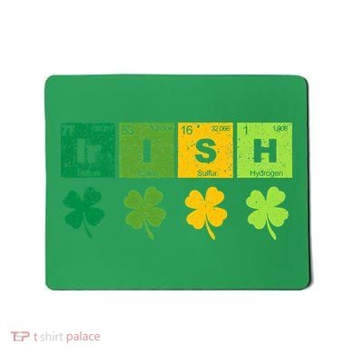 Funny St Patricks Day Science Teacher Irish Chemistry Mousepad