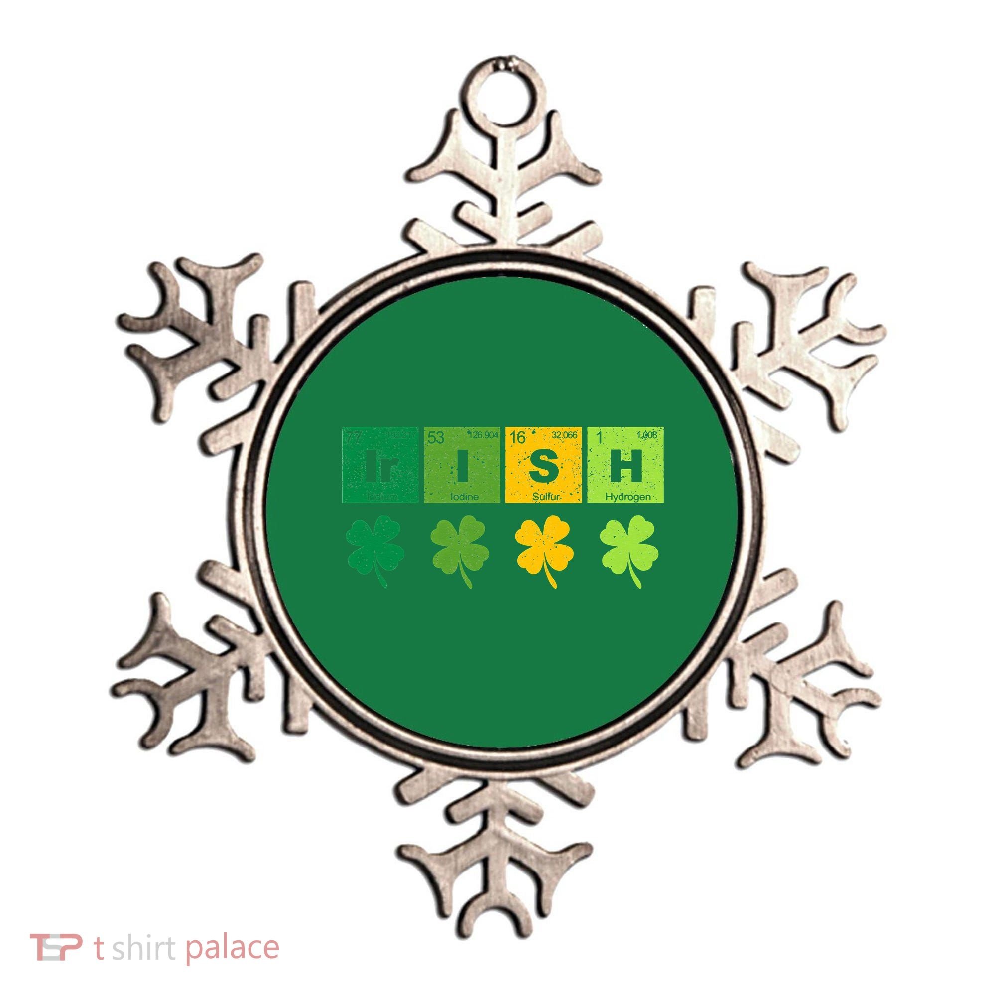 Funny St Patricks Day Science Teacher Irish Chemistry Ornament