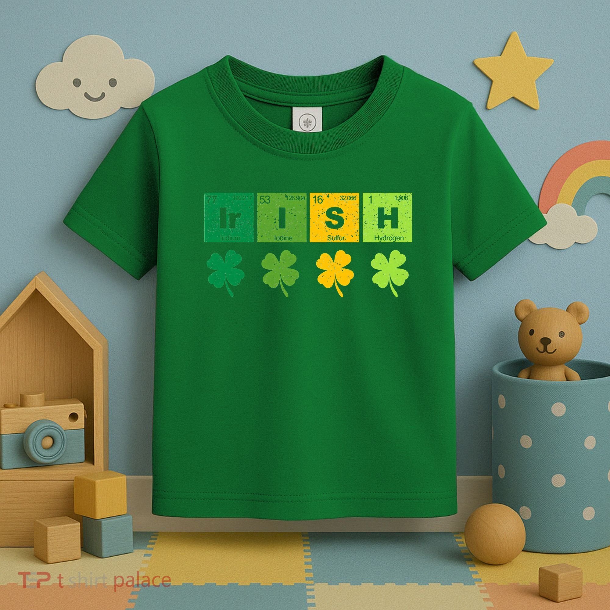Funny St Patricks Day Science Teacher Irish Chemistry Toddler T-Shirt