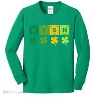 Funny St Patricks Day Science Teacher Irish Chemistry Kids Long Sleeve Shirt thumb 0