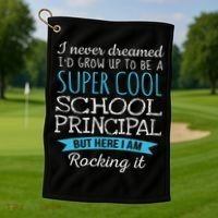 Funny School Principal Appreciation Gifts Golf Towel thumb 1
