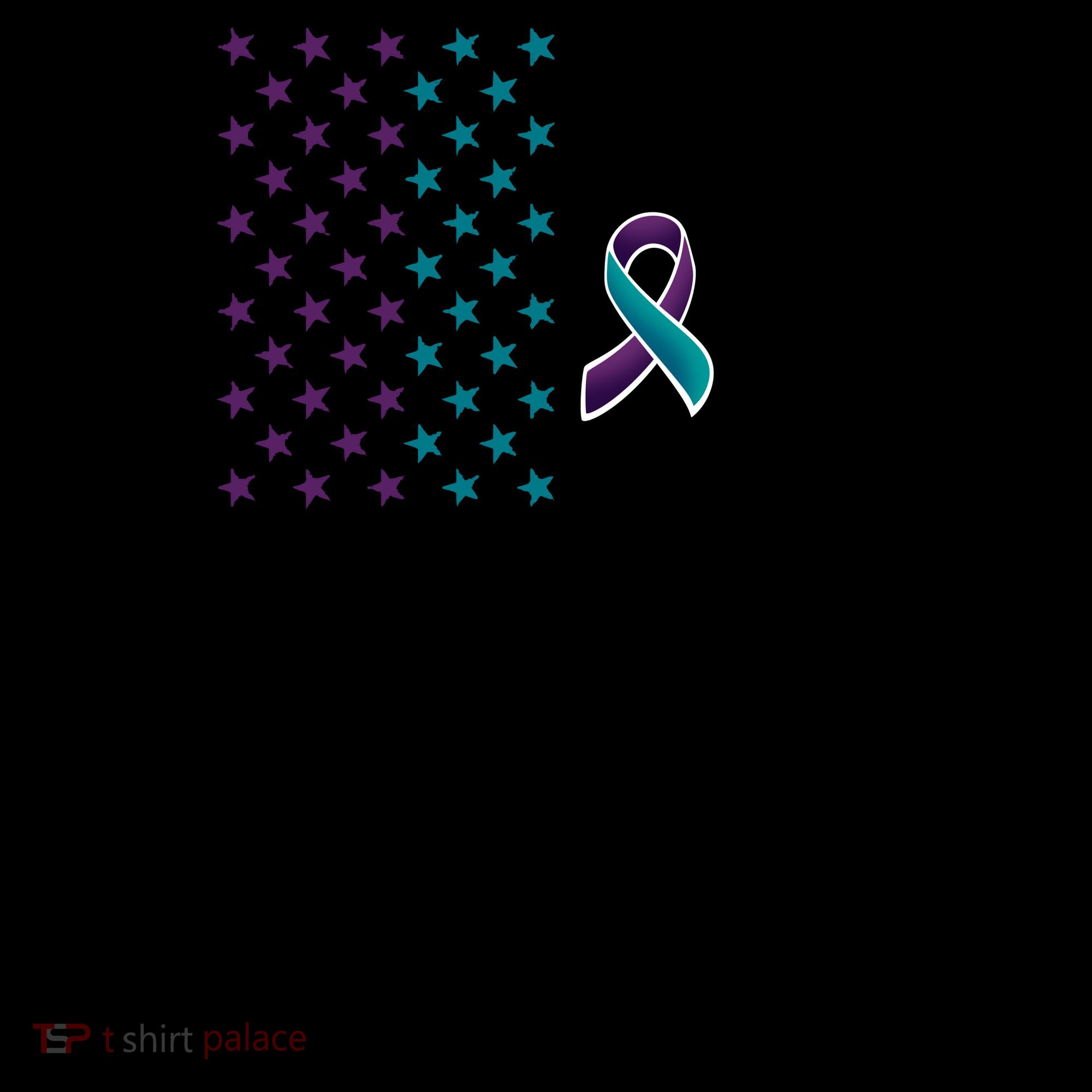 Fight Suicide Prevention Teal Purple Ribbon US Flag Coffee Mug