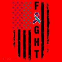 Fight Suicide Prevention Teal Purple Ribbon US Flag Santa Hat thumb 1
