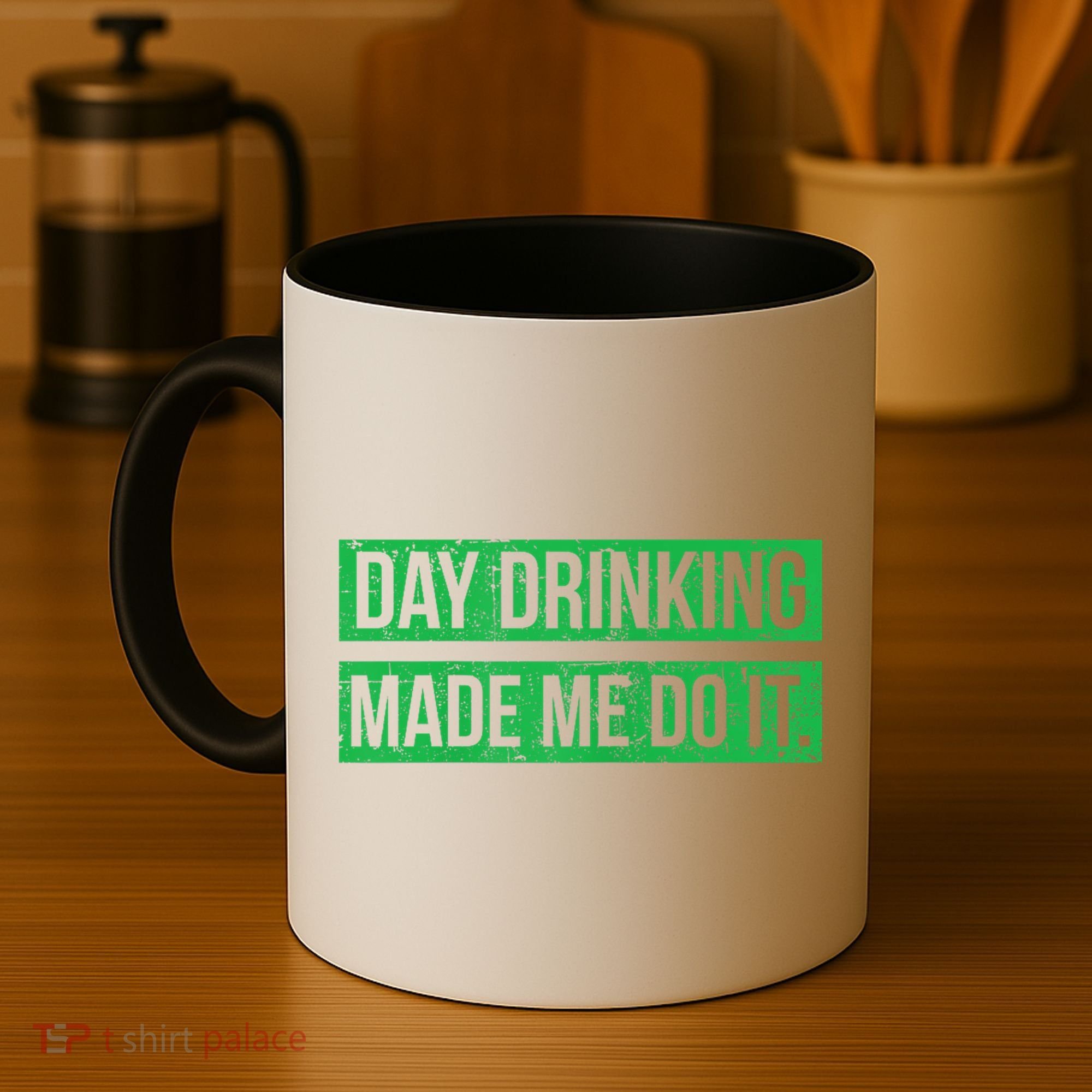 Funny St. Patricks Day Day Drinking Made Me Do It Drinking Beer Gift Coffee Mug