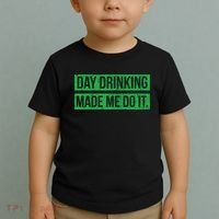 Funny St. Patricks Day Day Drinking Made Me Do It Drinking Beer Gift Toddler T-Shirt thumb 2