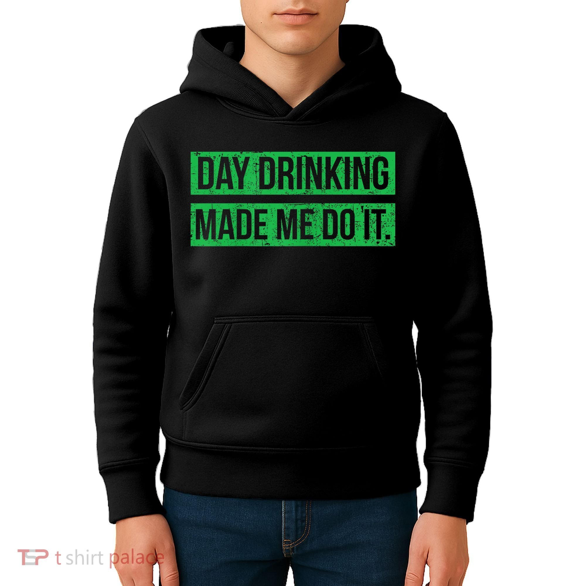 Funny St. Patricks Day Day Drinking Made Me Do It Drinking Beer Gift Kids Hoodie