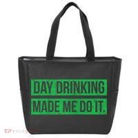 Funny St. Patricks Day Day Drinking Made Me Do It Drinking Beer Gift Tote Bag thumb 0