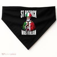 Funny St Patrick Was Italian St PatrickS Day Italian Flag USA-Made Doggie Bandana thumb 0
