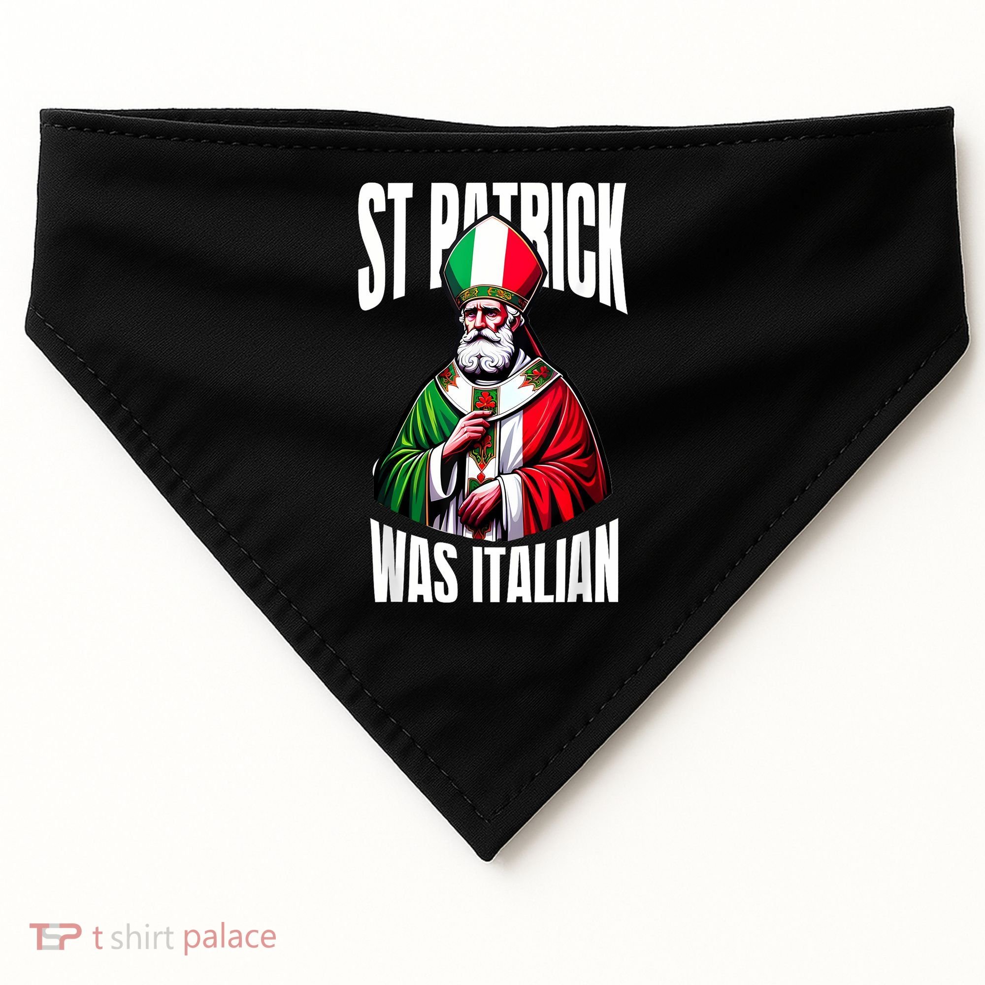 Funny St Patrick Was Italian St PatrickS Day Italian Flag USA-Made Doggie Bandana