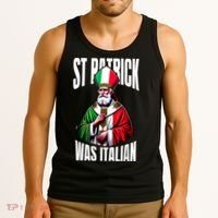 Funny St Patrick Was Italian St PatrickS Day Italian Flag Tank Top thumb 3