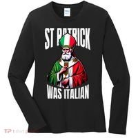 Funny St Patrick Was Italian St PatrickS Day Italian Flag Women's Long Sleeve Shirt thumb 0