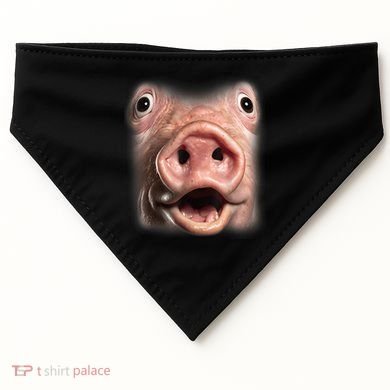 Funny Surprised Pig Face Meme Big Troll Hog Piggy Face USA-Made Doggie Bandana