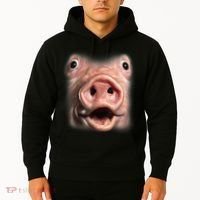 Funny Surprised Pig Face Meme Big Troll Hog Piggy Face Hoodie thumb 2