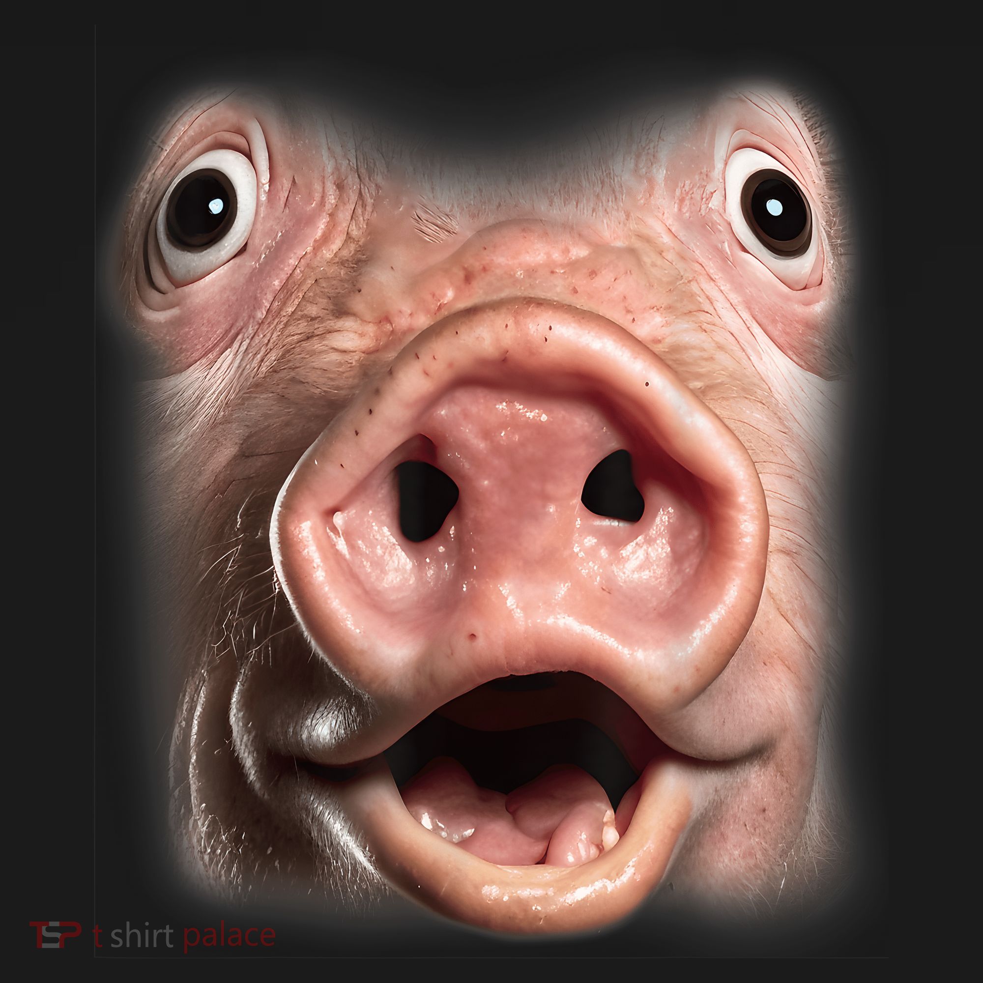 Funny Surprised Pig Face Meme Big Troll Hog Piggy Face Long Sleeve Shirt