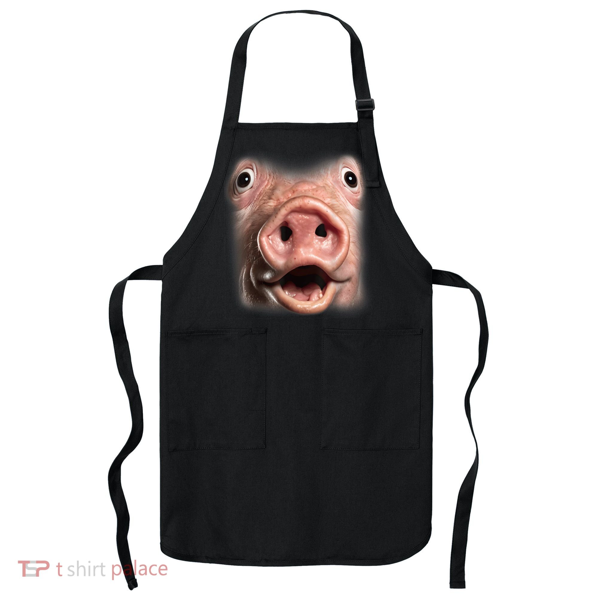 Funny Surprised Pig Face Meme Big Troll Hog Piggy Face Apron