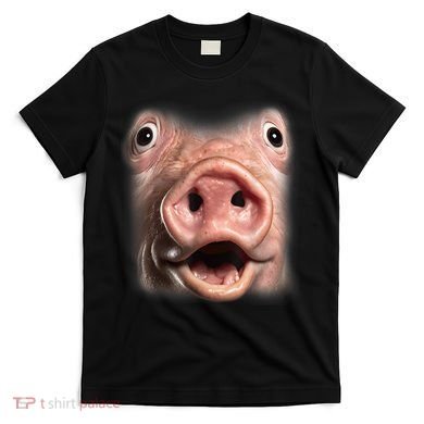 Funny Surprised Pig Face Meme Big Troll Hog Piggy Face T-Shirt