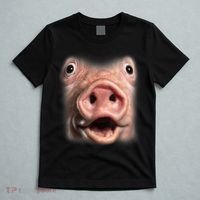 Funny Surprised Pig Face Meme Big Troll Hog Piggy Face T-Shirt thumb 5