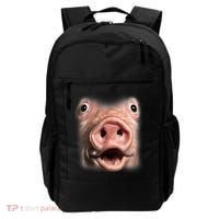 Funny Surprised Pig Face Meme Big Troll Hog Piggy Face Backpack thumb 0