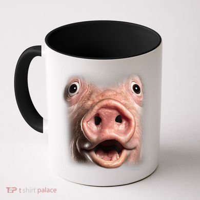 Funny Surprised Pig Face Meme Big Troll Hog Piggy Face Coffee Mug