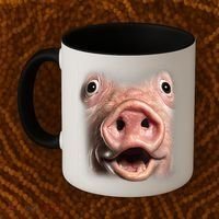 Funny Surprised Pig Face Meme Big Troll Hog Piggy Face Coffee Mug thumb 2