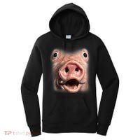 Funny Surprised Pig Face Meme Big Troll Hog Piggy Face Women's Hoodie thumb 0