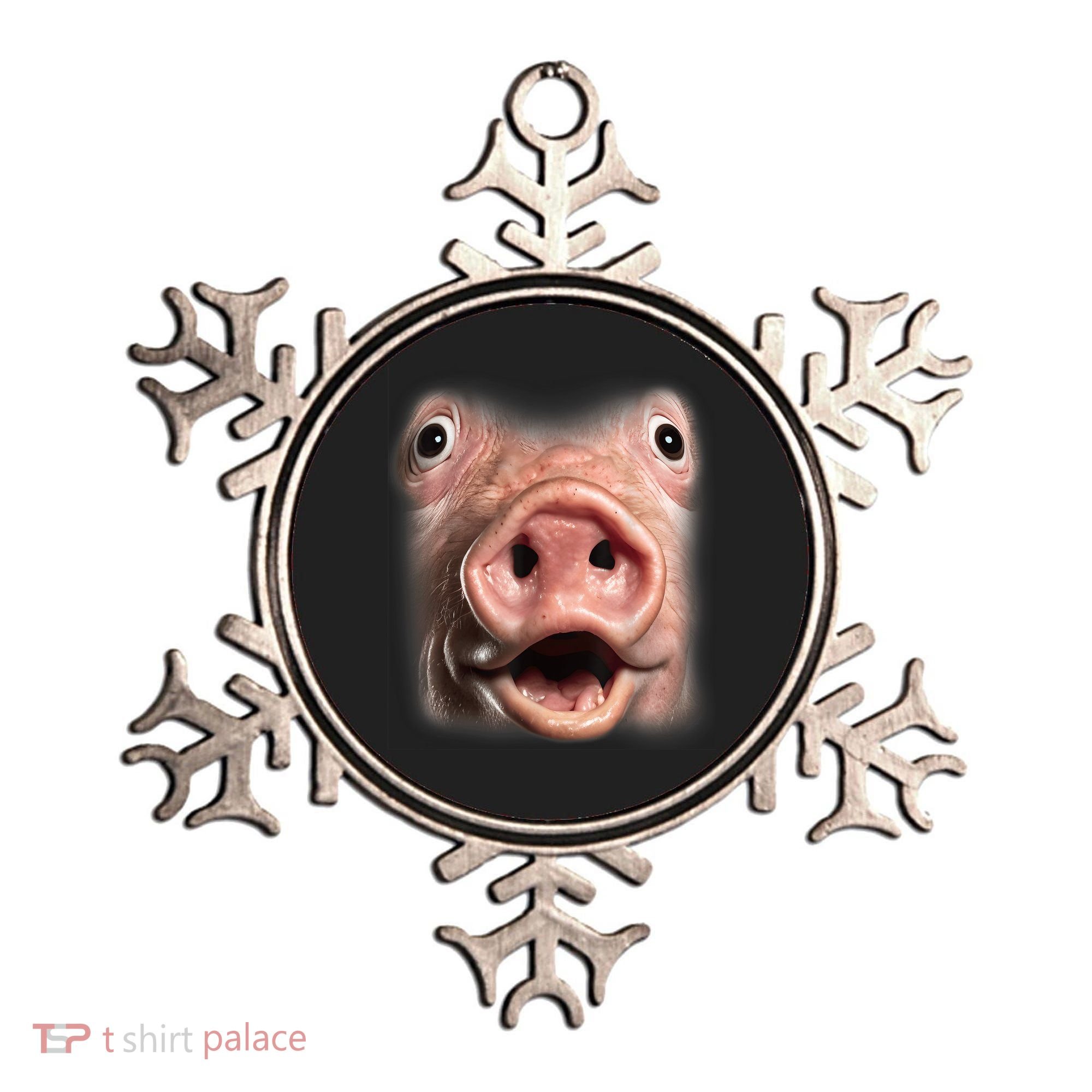 Funny Surprised Pig Face Meme Big Troll Hog Piggy Face Ornament