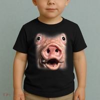 Funny Surprised Pig Face Meme Big Troll Hog Piggy Face Toddler T-Shirt thumb 2