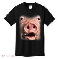Funny Surprised Pig Face Meme Big Troll Hog Piggy Face Kids T-Shirt thumb 0