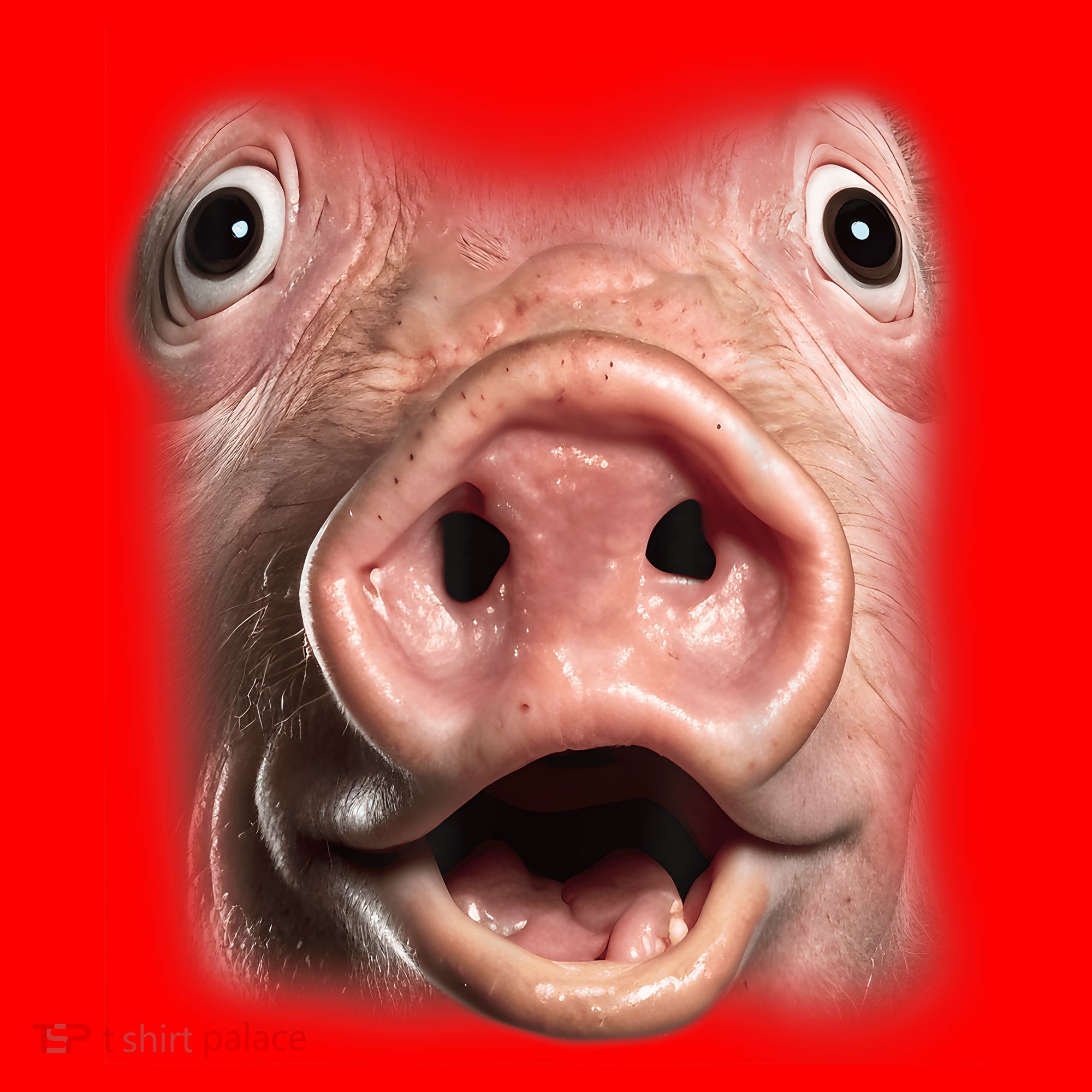 Funny Surprised Pig Face Meme Big Troll Hog Piggy Face Santa Hat
