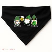 Funny St Patricks Day Drunk Gnomes USA-Made Doggie Bandana thumb 0