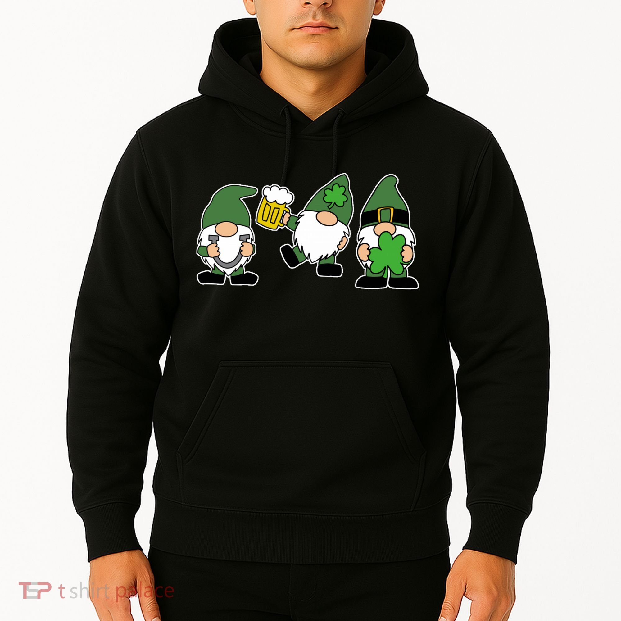 Funny St Patricks Day Drunk Gnomes Hoodie