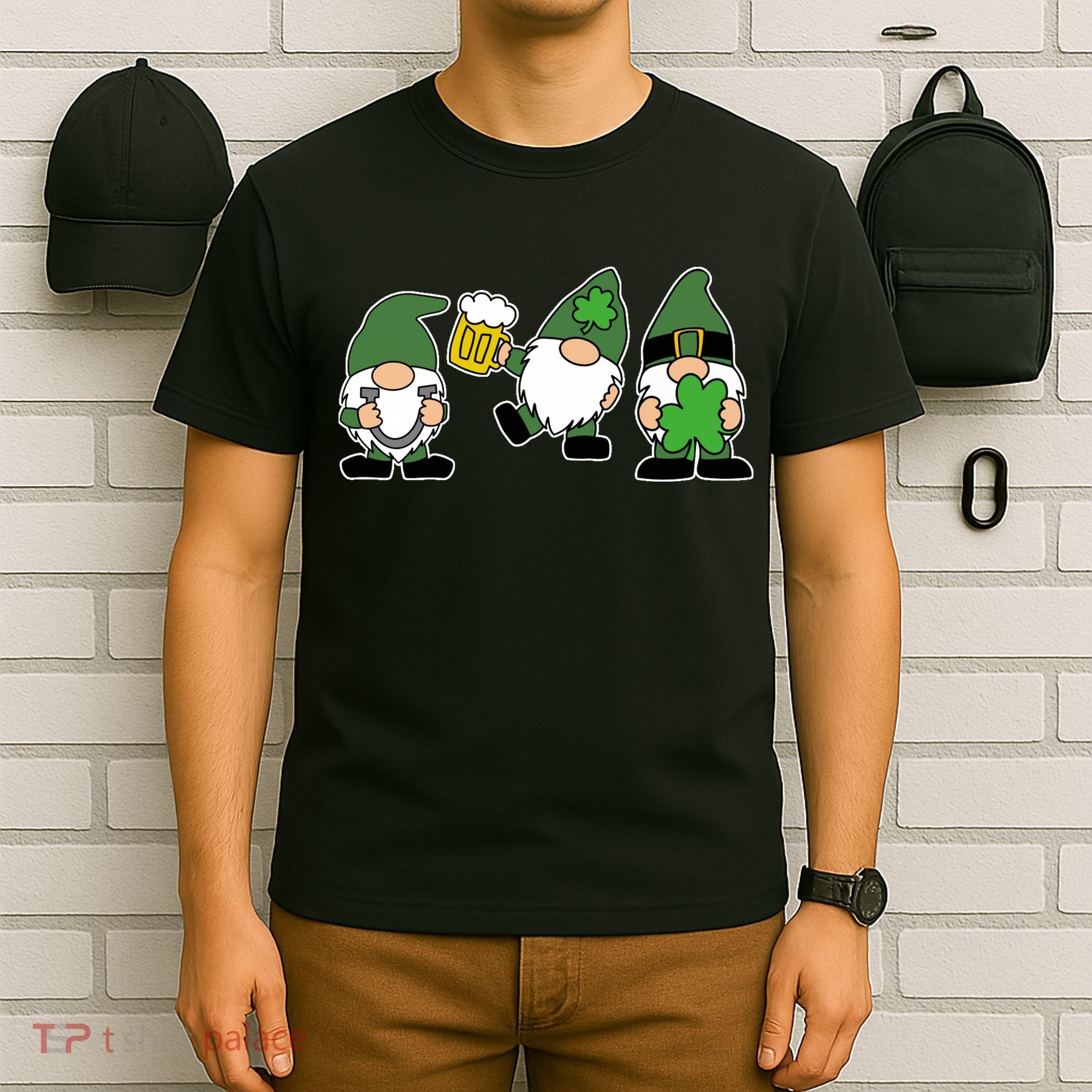 Funny St Patricks Day Drunk Gnomes T-Shirt