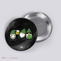 Funny St Patricks Day Drunk Gnomes Button thumb 0