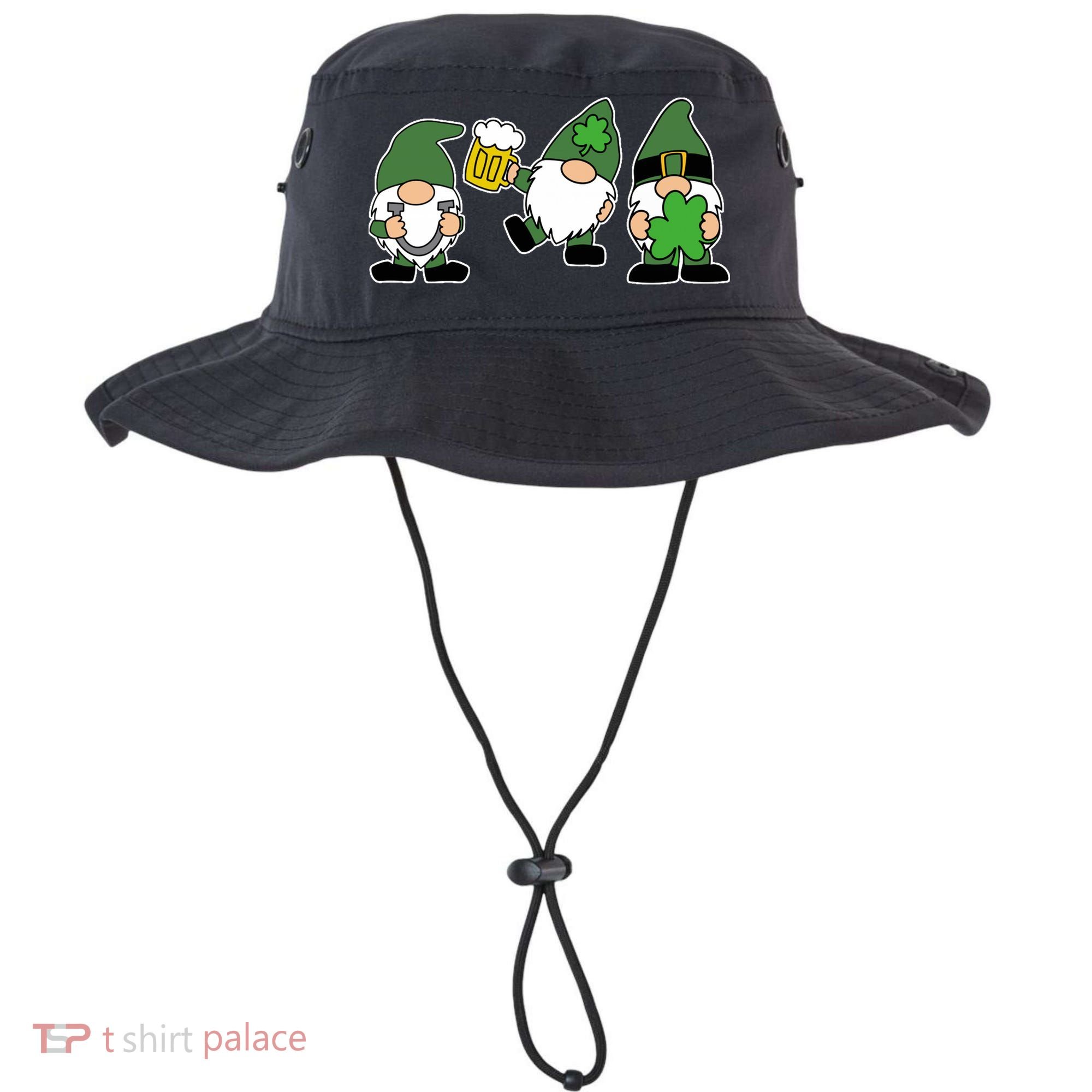 Funny St Patricks Day Drunk Gnomes Bucket Hat
