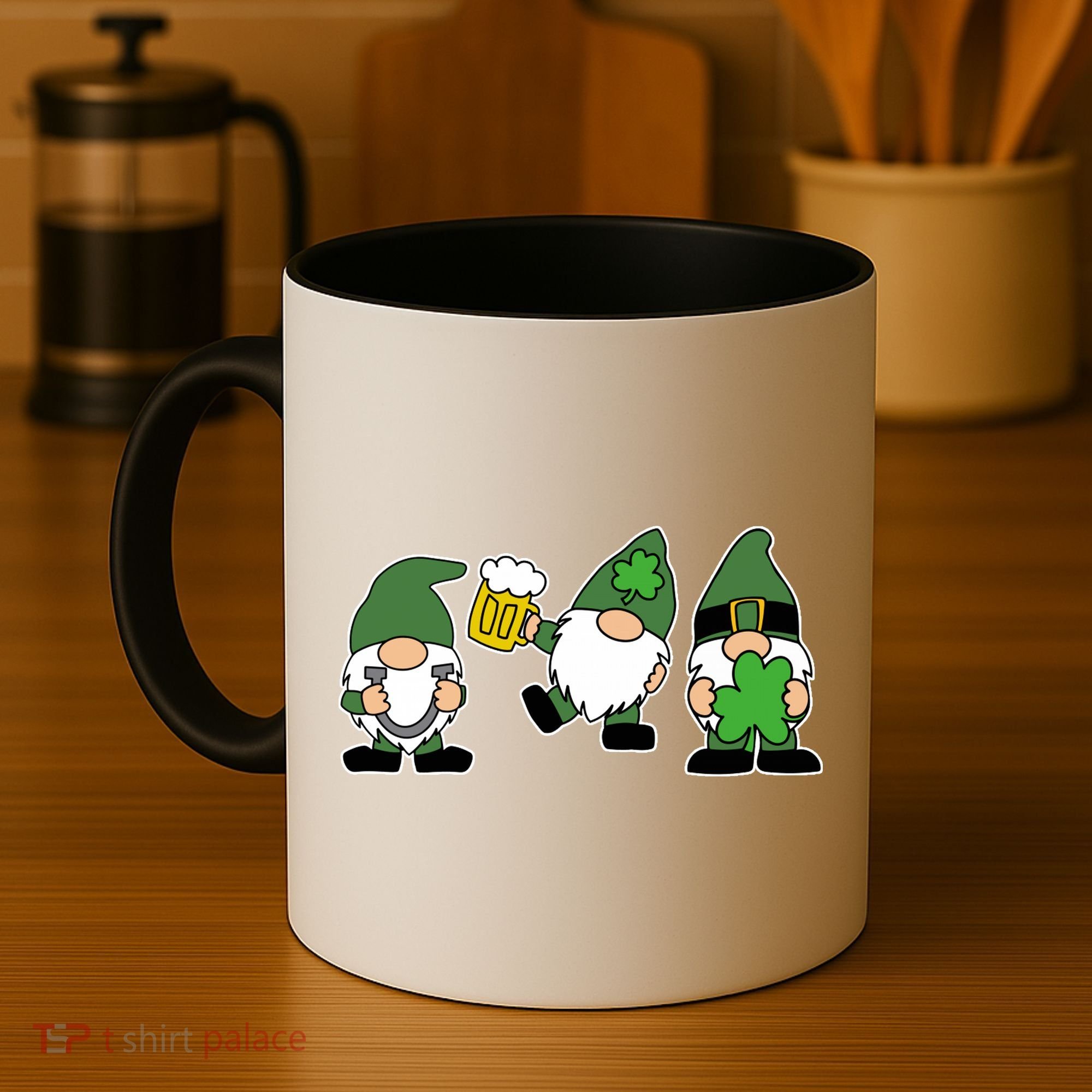 Funny St Patricks Day Drunk Gnomes Coffee Mug