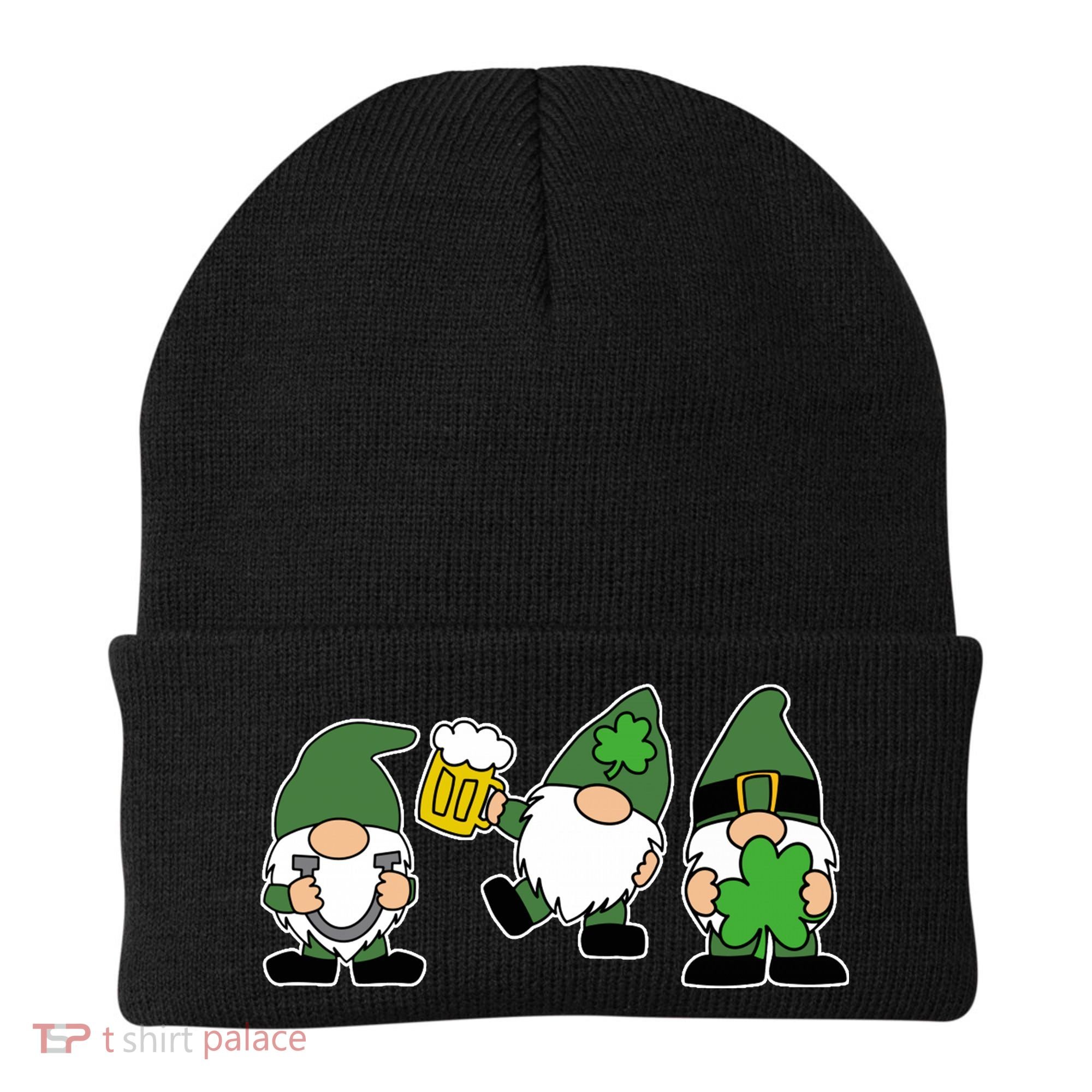 Funny St Patricks Day Drunk Gnomes Beanie