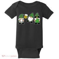 Funny St Patricks Day Drunk Gnomes Baby Bodysuit thumb 0