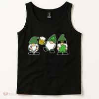 Funny St Patricks Day Drunk Gnomes Tank Top thumb 2