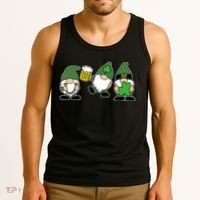 Funny St Patricks Day Drunk Gnomes Tank Top thumb 3