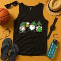Funny St Patricks Day Drunk Gnomes Tank Top thumb 4