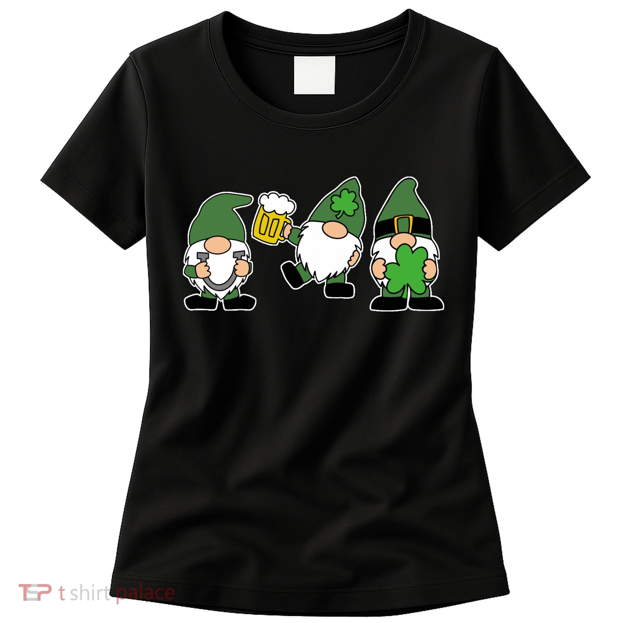 Funny St Patricks Day Drunk Gnomes Women's T-Shirt