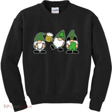 Funny St Patricks Day Drunk Gnomes Kids Sweatshirt