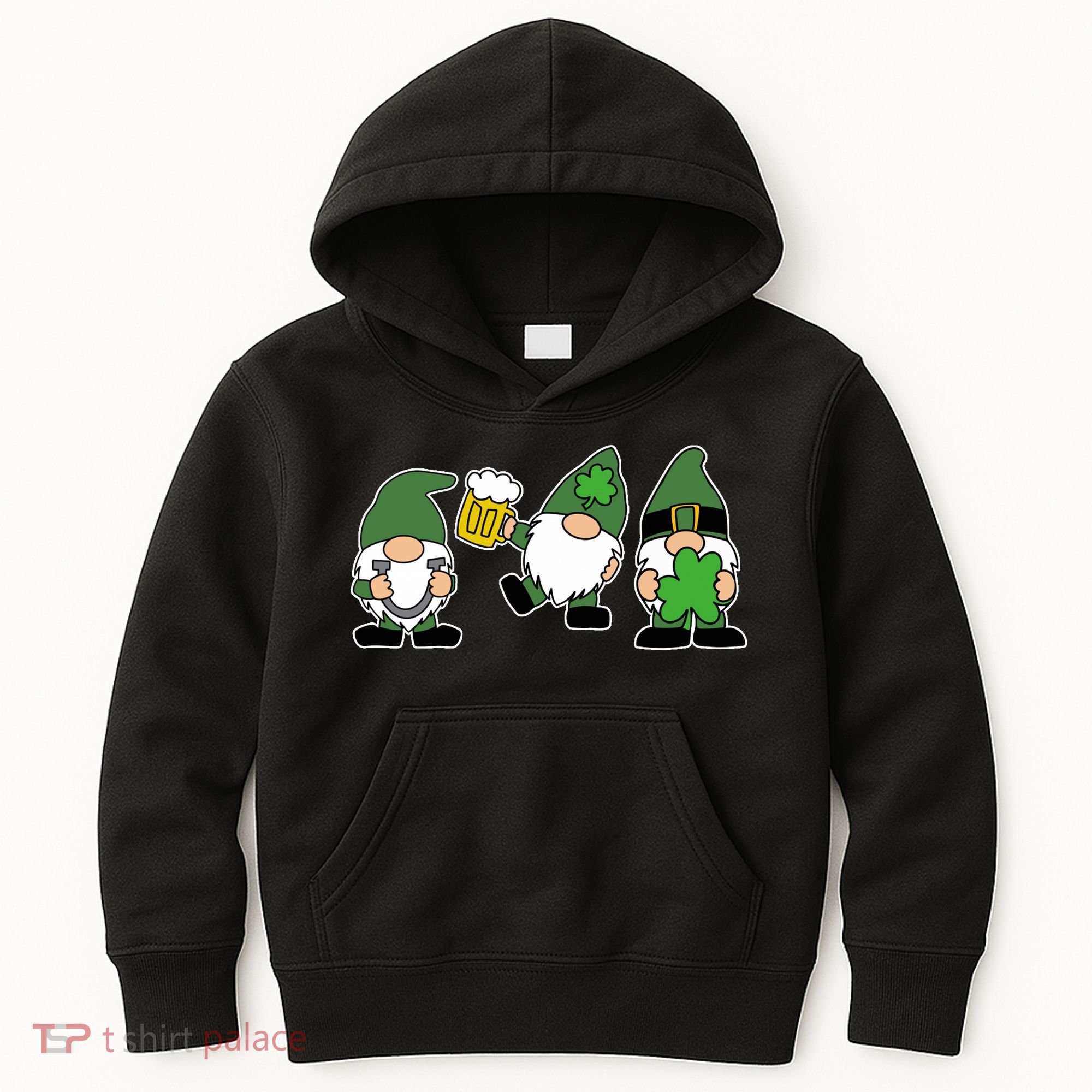 Funny St Patricks Day Drunk Gnomes Kids Hoodie