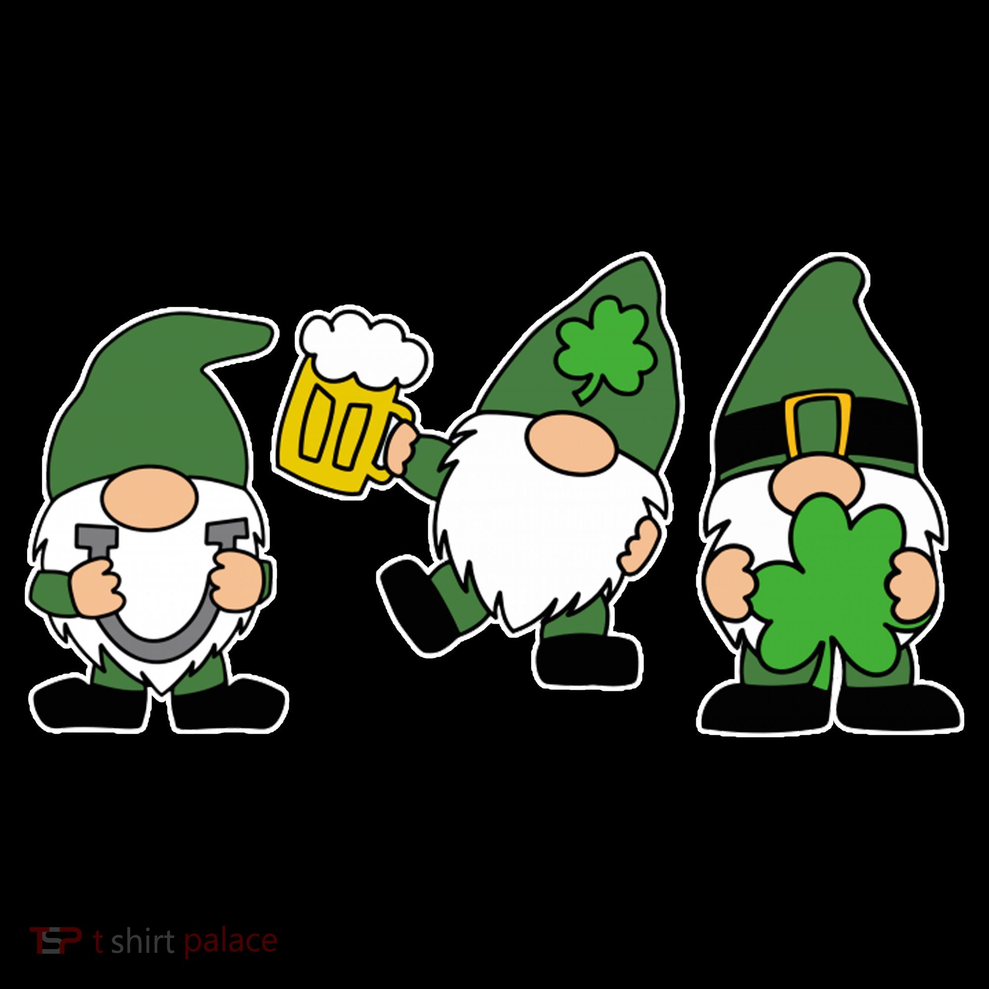 Funny St Patricks Day Drunk Gnomes Kids Long Sleeve Shirt