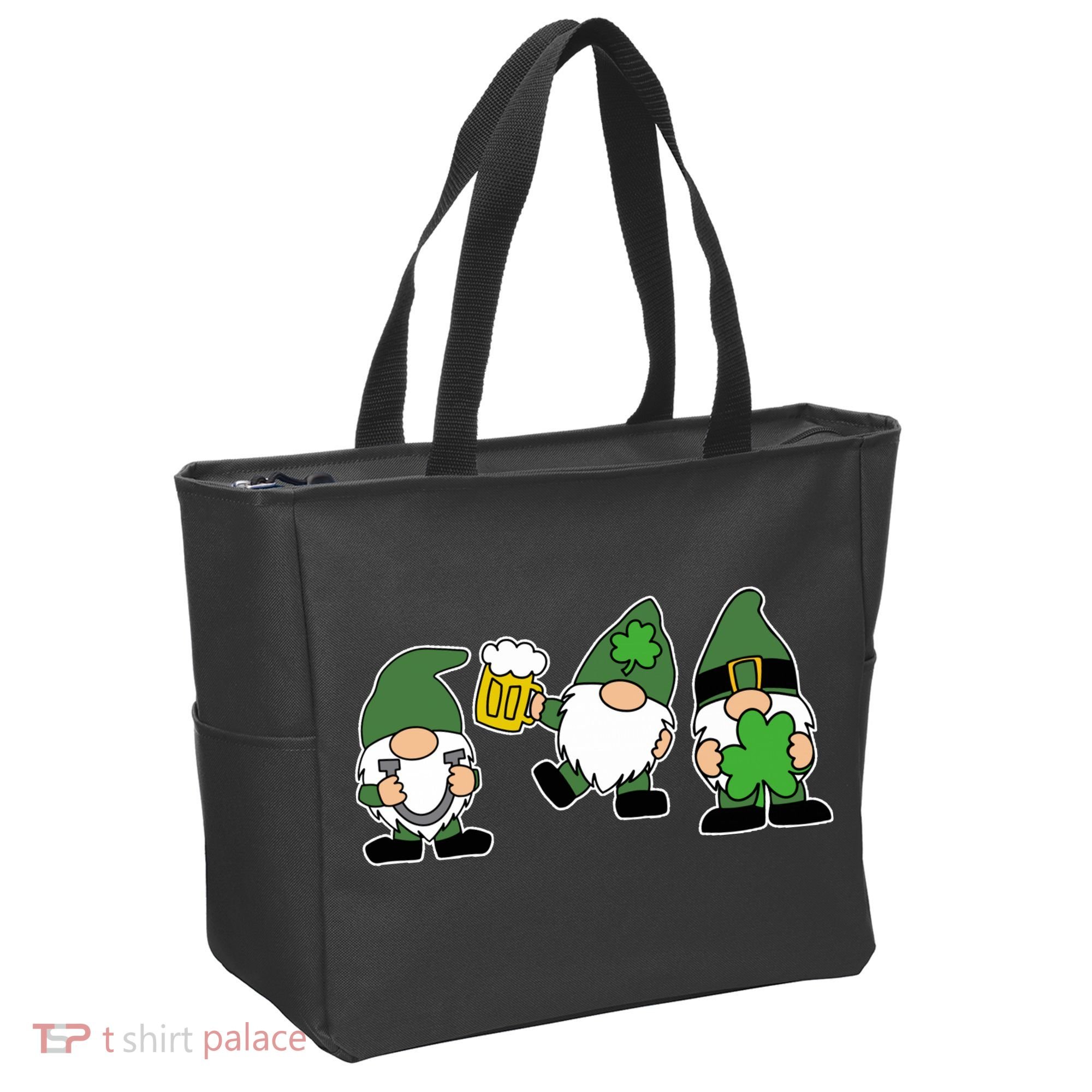 Funny St Patricks Day Drunk Gnomes Tote Bag